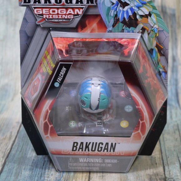 Bakugan Geogan Rising Haos Falcron Blue Ball RARE - Picture 2 of 3